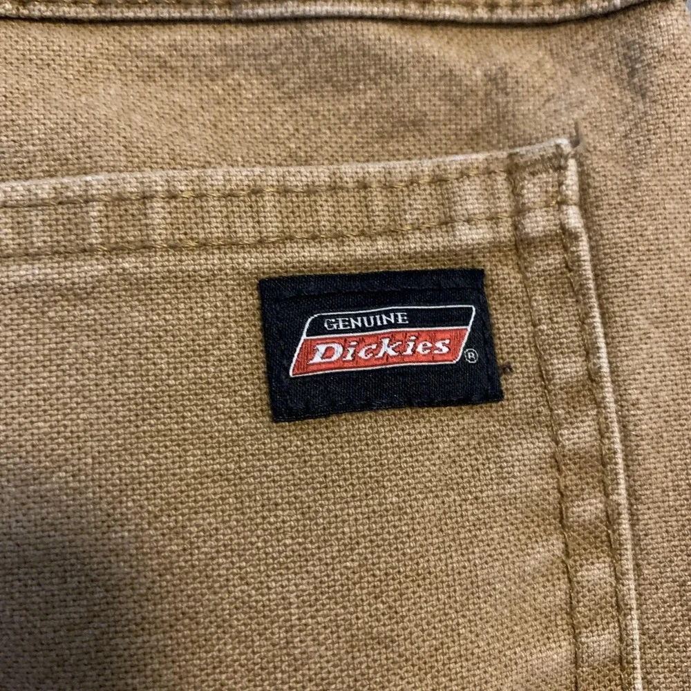 Dickies Carpenter Pants Mens 43x32 Brown Canvas Relaxed Fit Workwear 874 Stretch